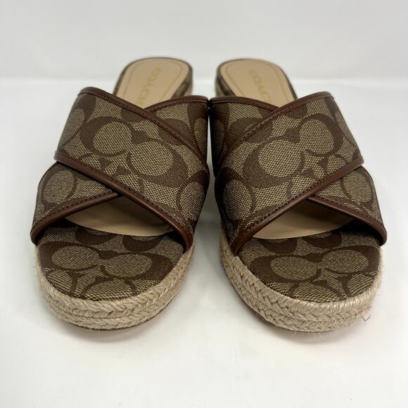 Coach Sloan Espadrille Khaki/Saddle - Picture 2 of 10